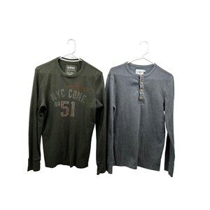 Bundle Of 2 Thermal Henley Waffle Knit Long Sleeves By Goodfellow & Co & Urban S